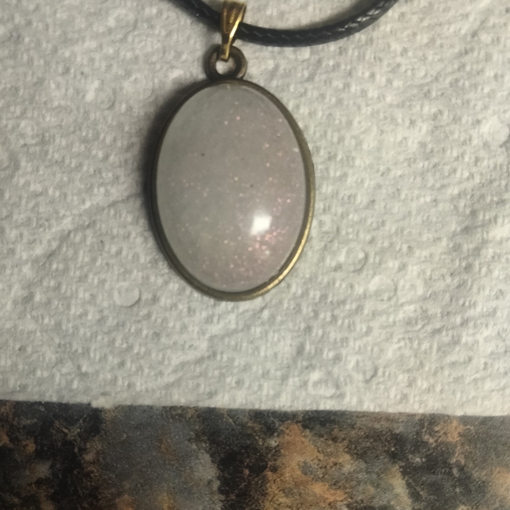 Gold and White Luminous Necklace